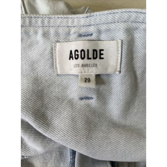 Agolde Riya Belted Paperbag Tapered Leg High Rise Designer Jeans Women's Size 29 - Picture 9 of 11